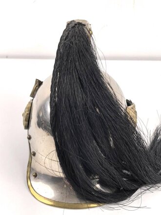 Frankreich , Helm für Dragoner Modell 1874. In allen Teilen originales Stück, zusammengehörig, Kopfgröße 57