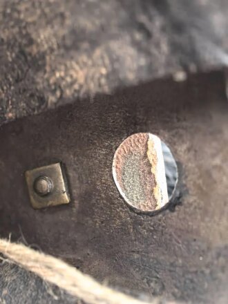 Frankreich , Helm für Dragoner Modell 1874. In allen Teilen originales Stück, zusammengehörig