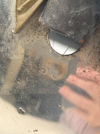 Frankreich , Helm für Dragoner Modell 1874. In allen Teilen originales Stück, zusammengehörig