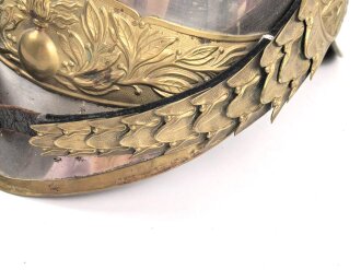 Frankreich , Helm für Dragoner Modell 1874. In allen Teilen originales Stück, zusammengehörig