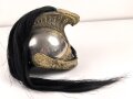 Frankreich , Helm für Dragoner Modell 1874. In allen Teilen originales Stück, zusammengehörig, Kopfgröße 57