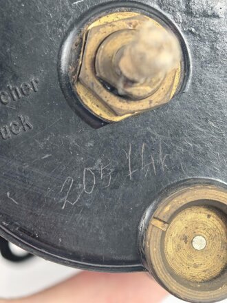 Luftwaffe , Fein-Grobhöhenmesser Fl 22320. Um 1940, Variante mit verstellbaren Marken. So verwendet u.a. im FW190, Bf 109, Ar96, He 111, Ju88. Funktion nicht geprüft