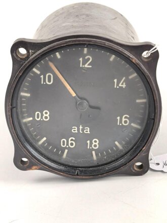 Luftwaffe, Ladedruckmesser FL 20555, Funktion nicht geprüft, verbaut u.a. in ME109 und Ju88