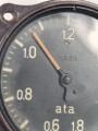Luftwaffe, Ladedruckmesser FL 20555, Funktion nicht geprüft, verbaut u.a. in ME109 und Ju88