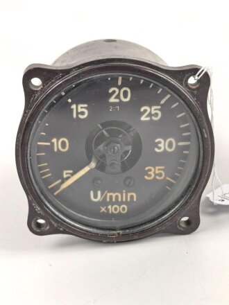 Luftwaffe,  elektrischer Drehzahlmesser Fl 20286-3. Verbaut unter anderem in Ju88. Funktion nicht geprüft