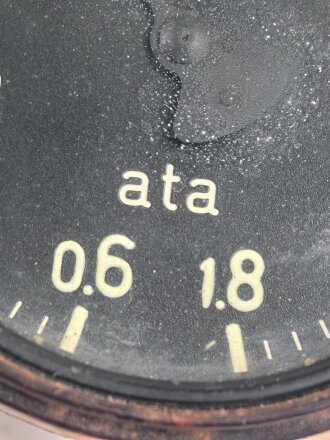 Luftwaffe, Ladedruckmesser FL 20555, Funktion nicht geprüft, verbaut u.a. in ME109 und Ju88 #1