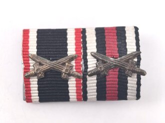 Bandspange Kriegsverdienstkreuz 2. Klasse mit Schwertern / Ehrenkreuz für Frontkämpfer , Breite 22mm
