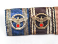 Bandspange mit NSDAP Dienstauszeichnung in bronze und silber, Breite 41mm
