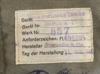 Luftwaffe Packwerkzeugtasche Fl 406201, Hersteller Schroeder & Co 1941, leicht defekt