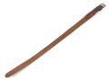 Tornisterriemen Luftwaffe, schokoladenbraunes Leder, Leichtmetallbeschläge. Herstellerstempell von 1939. Ungebraucht