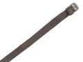 Tornisterriemen Luftwaffe, schokoladenbraunes Leder, Leichtmetallbeschläge. Herstellerstempell von 1939. Ungebraucht
