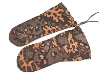 Paar wendbare Tarnhandschue für Angehörige der Waffen SS in sehr gutem Zustand