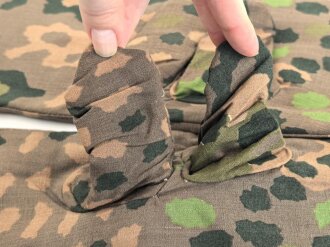 Paar wendbare Tarnhandschue für Angehörige der Waffen SS in sehr gutem Zustand