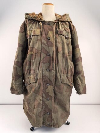 Waffen SS Tarnparka ( sog.Charkovparka ) aus italienischem Stoff. Getragenes Stück, ungereinigt