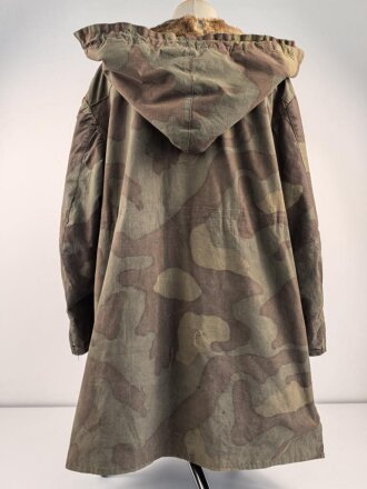 Waffen SS Tarnparka ( sog.Charkovparka ) aus italienischem Stoff. Getragenes Stück, ungereinigt