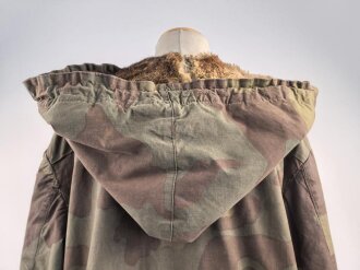 Waffen SS Tarnparka ( sog.Charkovparka ) aus italienischem Stoff. Getragenes Stück, ungereinigt
