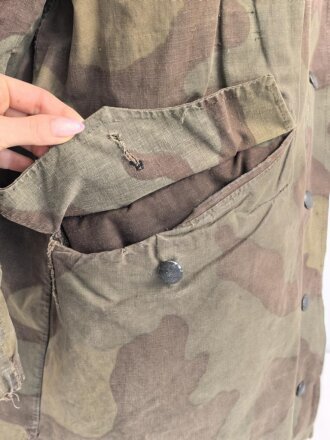 Waffen SS Tarnparka ( sog.Charkovparka ) aus italienischem Stoff. Getragenes Stück, ungereinigt
