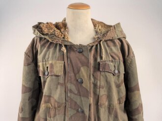 Waffen SS Tarnparka ( sog.Charkovparka ) aus italienischem Stoff. Getragenes Stück, ungereinigt