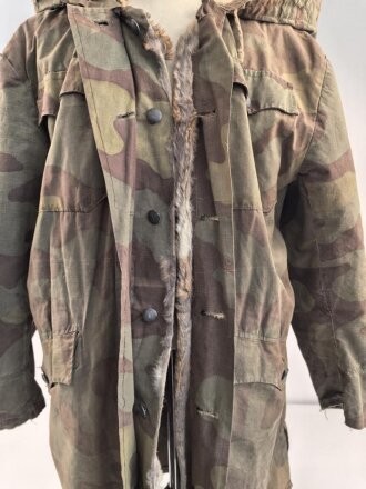 Waffen SS Tarnparka ( sog.Charkovparka ) aus italienischem Stoff. Getragenes Stück, ungereinigt