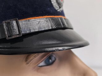 Schirmmütze für Angehörige "Deutsche Reichspost"  leichter Mottenschaden, Kopfgröße gemessen 55