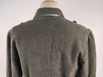 Kriegsmarine, Feldbluse für Angehörige der Küstenartillerie. Getragenes Kammerstück, die Knöpfe auf " Heer"