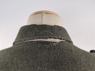 Kriegsmarine, Feldbluse für Angehörige der Küstenartillerie. Getragenes Kammerstück, die Knöpfe auf " Heer"