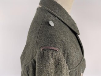 Kriegsmarine, Feldbluse für Angehörige der Küstenartillerie. Getragenes Kammerstück, die Knöpfe auf " Heer"