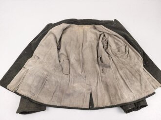 Kriegsmarine, Feldbluse für Angehörige der Küstenartillerie. Getragenes Kammerstück, die Knöpfe auf " Heer"