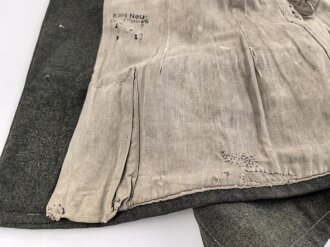 Kriegsmarine, Feldbluse für Angehörige der Küstenartillerie. Getragenes Kammerstück, die Knöpfe auf " Heer"