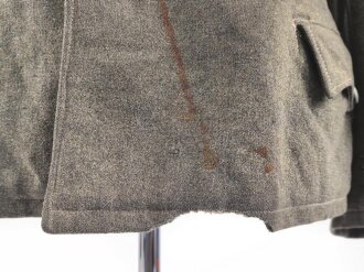 Kriegsmarine, Feldbluse für Angehörige der Küstenartillerie. Getragenes Kammerstück, die Knöpfe auf " Heer"