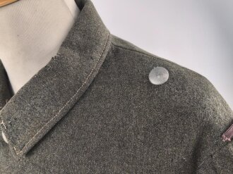 Kriegsmarine, Feldbluse für Angehörige der Küstenartillerie. Getragenes Kammerstück, die Knöpfe auf " Heer"