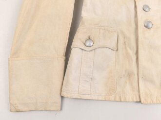 Heer, weisse Sommerfeldbluse für einen Offizier. Ungereinigtes Eigentumstück in gutem Gesamtzustand