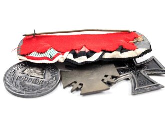 Ordenspange Eisernes Kreuz 2. Klasse 1914, Ehrenkreuz für Frontkämpfer, Kriegerinnerungsmedaille Ungarn