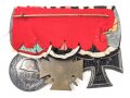 Ordenspange Eisernes Kreuz 2. Klasse 1914, Ehrenkreuz für Frontkämpfer, Kriegerinnerungsmedaille Ungarn