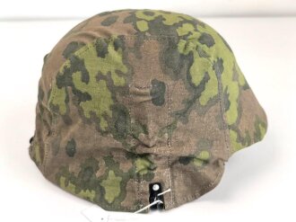 Waffen SS, Tarnbezug für einen Stahlhelm. Neuzeitliche Fertigung aus originalem Tarnmaterial