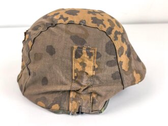 Waffen SS, Tarnbezug für einen Stahlhelm. Neuzeitliche Fertigung aus originalem Tarnmaterial