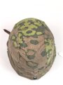 Waffen SS, Tarnbezug für einen Stahlhelm. Neuzeitliche Fertigung aus originalem Tarnmaterial