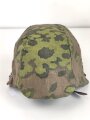 Waffen SS, Tarnbezug für einen Stahlhelm. Neuzeitliche Fertigung aus originalem Tarnmaterial