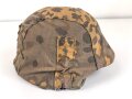Waffen SS, Tarnbezug für einen Stahlhelm. Neuzeitliche Fertigung aus originalem Tarnmaterial