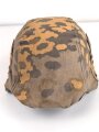 Waffen SS, Tarnbezug für einen Stahlhelm. Neuzeitliche Fertigung aus originalem Tarnmaterial