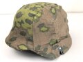 Waffen SS, Tarnbezug für einen Stahlhelm. Neuzeitliche Fertigung aus originalem Tarnmaterial