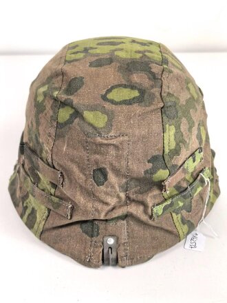 Waffen SS, Tarnbezug für einen Stahlhelm. Neuzeitliche Fertigung aus originalem Tarnmaterial