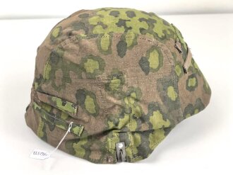 Waffen SS, Tarnbezug für einen Stahlhelm. Neuzeitliche Fertigung aus originalem Tarnmaterial
