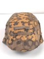Waffen SS, Tarnbezug für einen Stahlhelm. Neuzeitliche Fertigung aus originalem Tarnmaterial