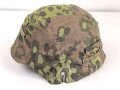 Waffen SS, Tarnbezug für einen Stahlhelm. Neuzeitliche Fertigung aus originalem Tarnmaterial