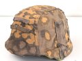 Waffen SS, Tarnbezug für einen Stahlhelm. Neuzeitliche Fertigung aus originalem Tarnmaterial