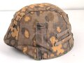 Waffen SS, Tarnbezug für einen Stahlhelm. Neuzeitliche Fertigung aus originalem Tarnmaterial