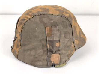 Waffen SS, Tarnbezug für einen Stahlhelm. Neuzeitliche Fertigung aus originalem Tarnmaterial