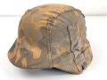 Waffen SS, Tarnbezug für einen Stahlhelm. Neuzeitliche Fertigung aus originalem Tarnmaterial