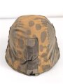 Waffen SS, Tarnbezug für einen Stahlhelm. Neuzeitliche Fertigung aus originalem Tarnmaterial